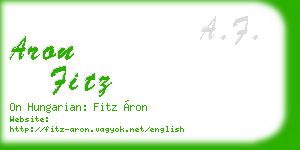 aron fitz business card